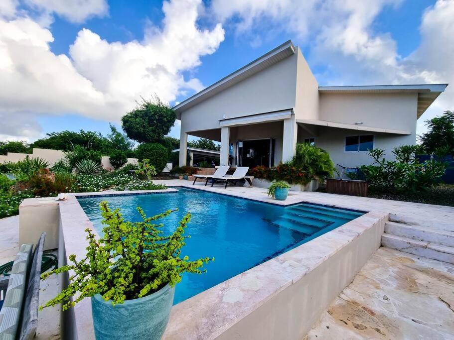 Villa With Pool And Sea View Fontein Exterior foto